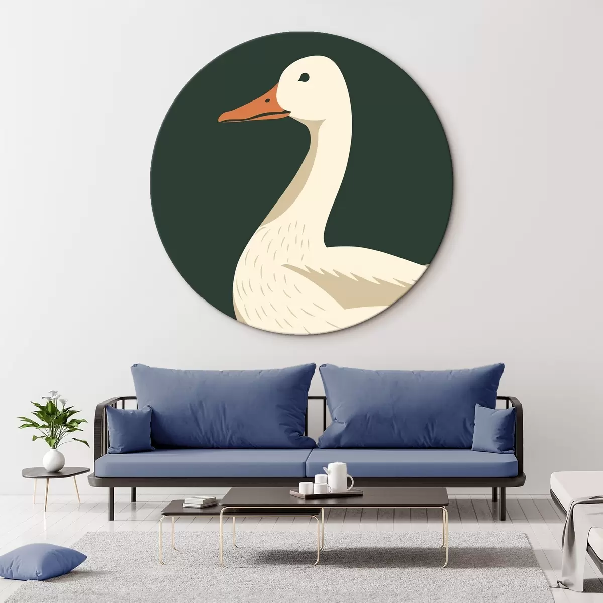Okrągłe obrazy Gęś r46044