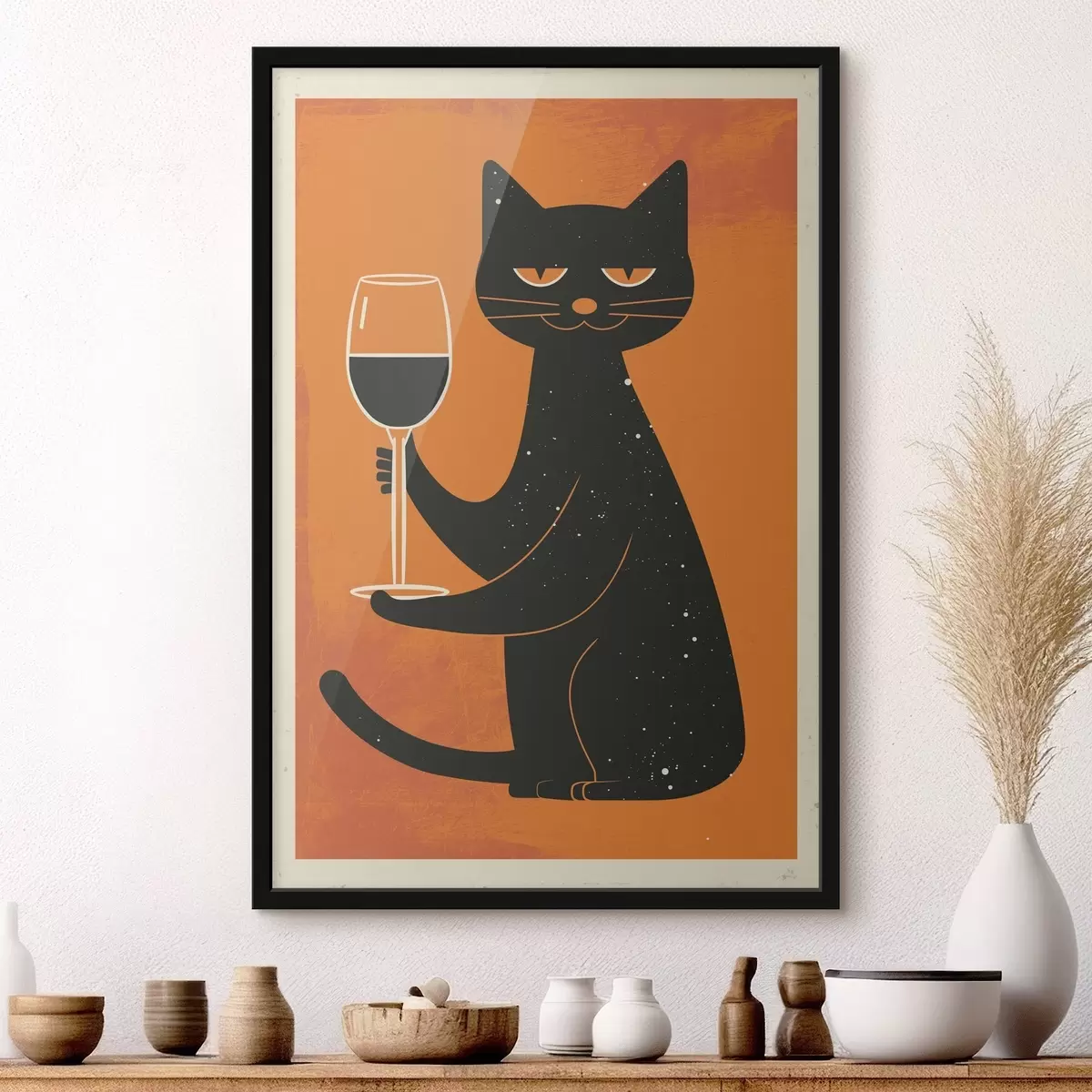 Plakat Wino dla kotów f46046