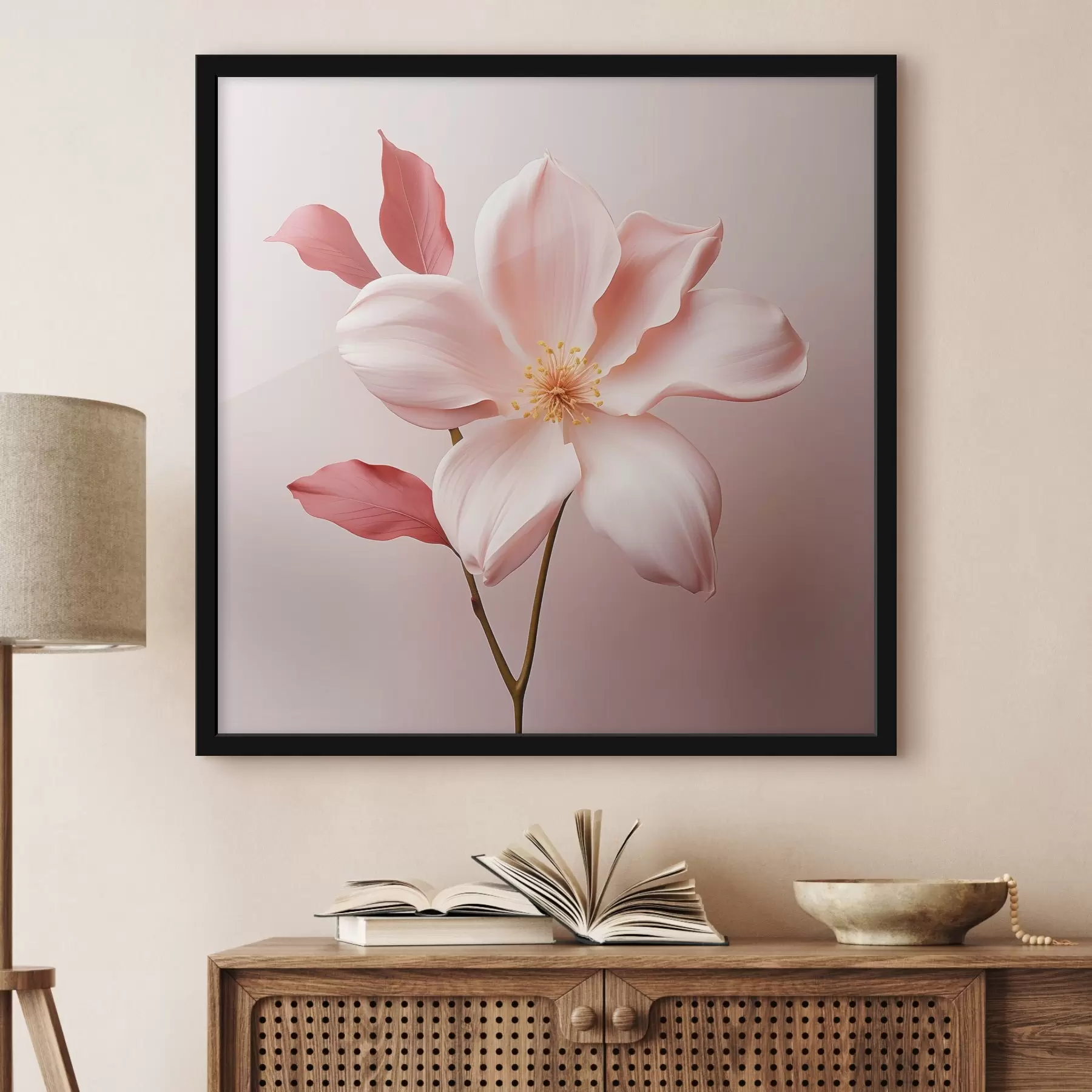 Fototapeta Różowa magnolia w minimalistycznym stylu f45735