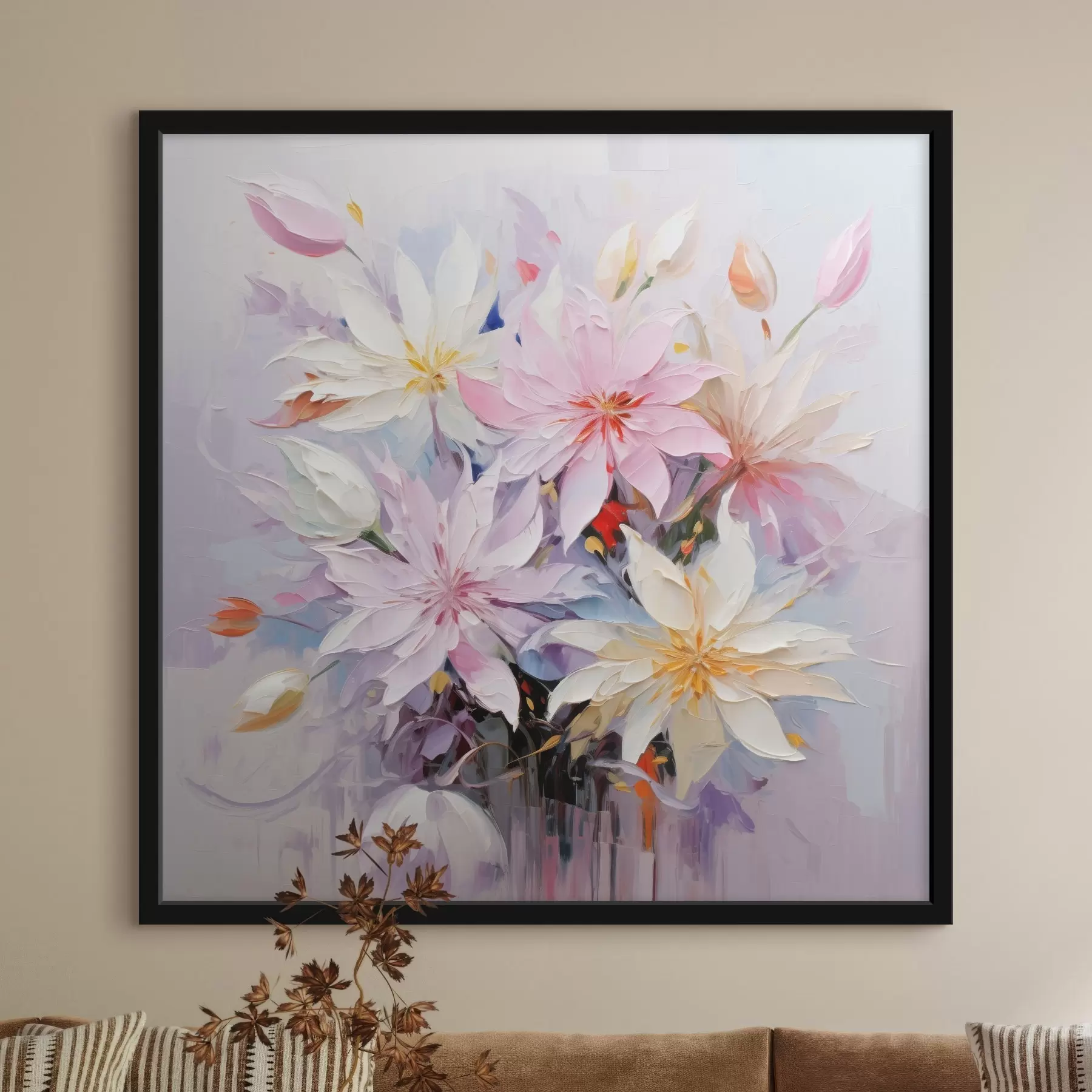 Fototapeta Bukiet kwiatów w stylu malarstwa olejnego f45738