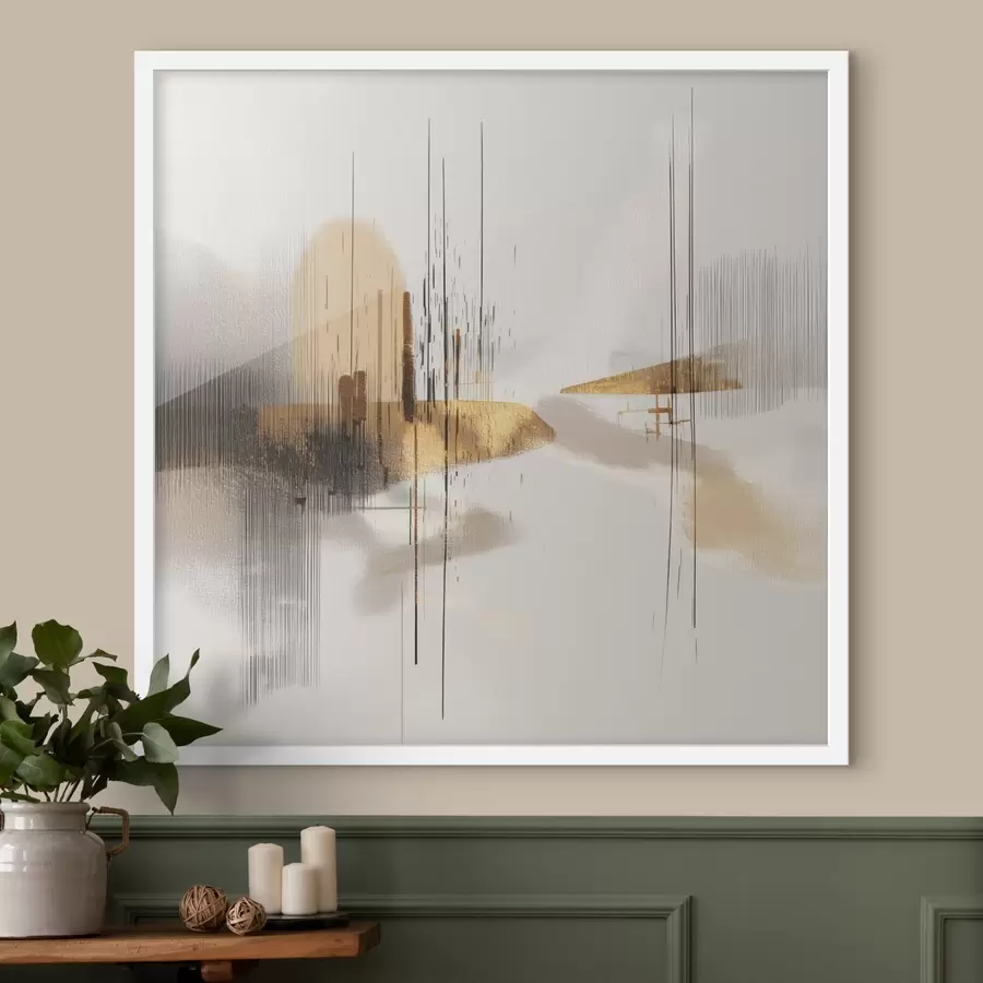 Fototapeta Spokojne wybrzeże w minimalistycznym stylu graficznym f45849
