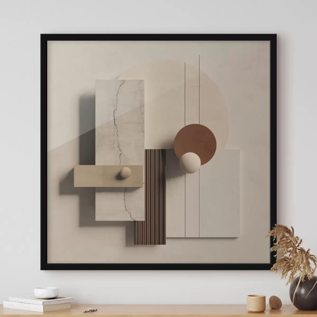 Plakat Geometryczna równowaga w stylu minimalistycznym f45855