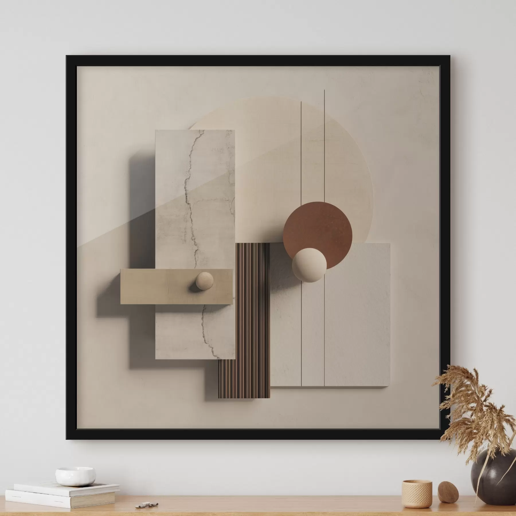 Fototapeta Geometryczna równowaga w stylu minimalistycznym f45855