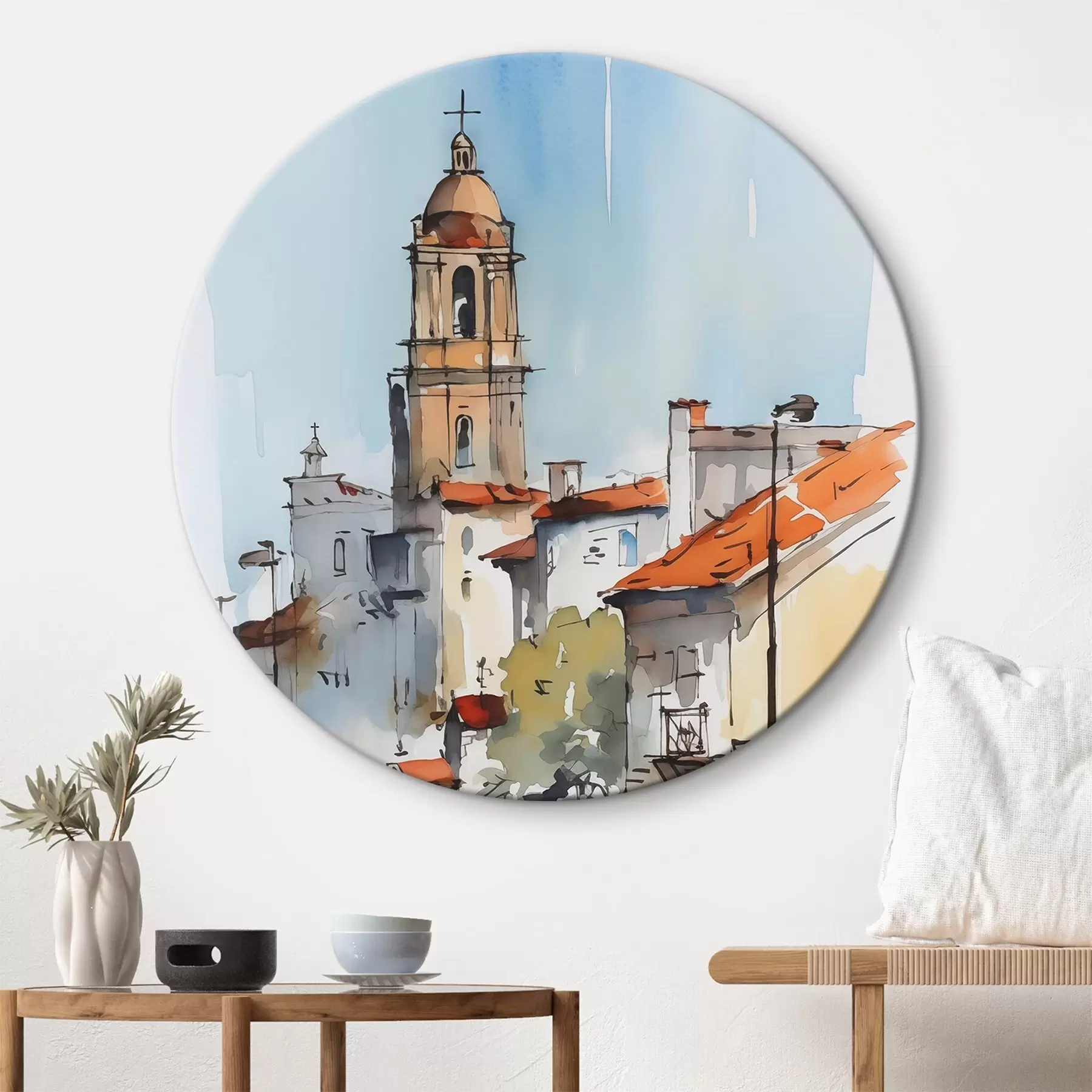 Obraz Akwarela imitująca pejzaż miejski r46120