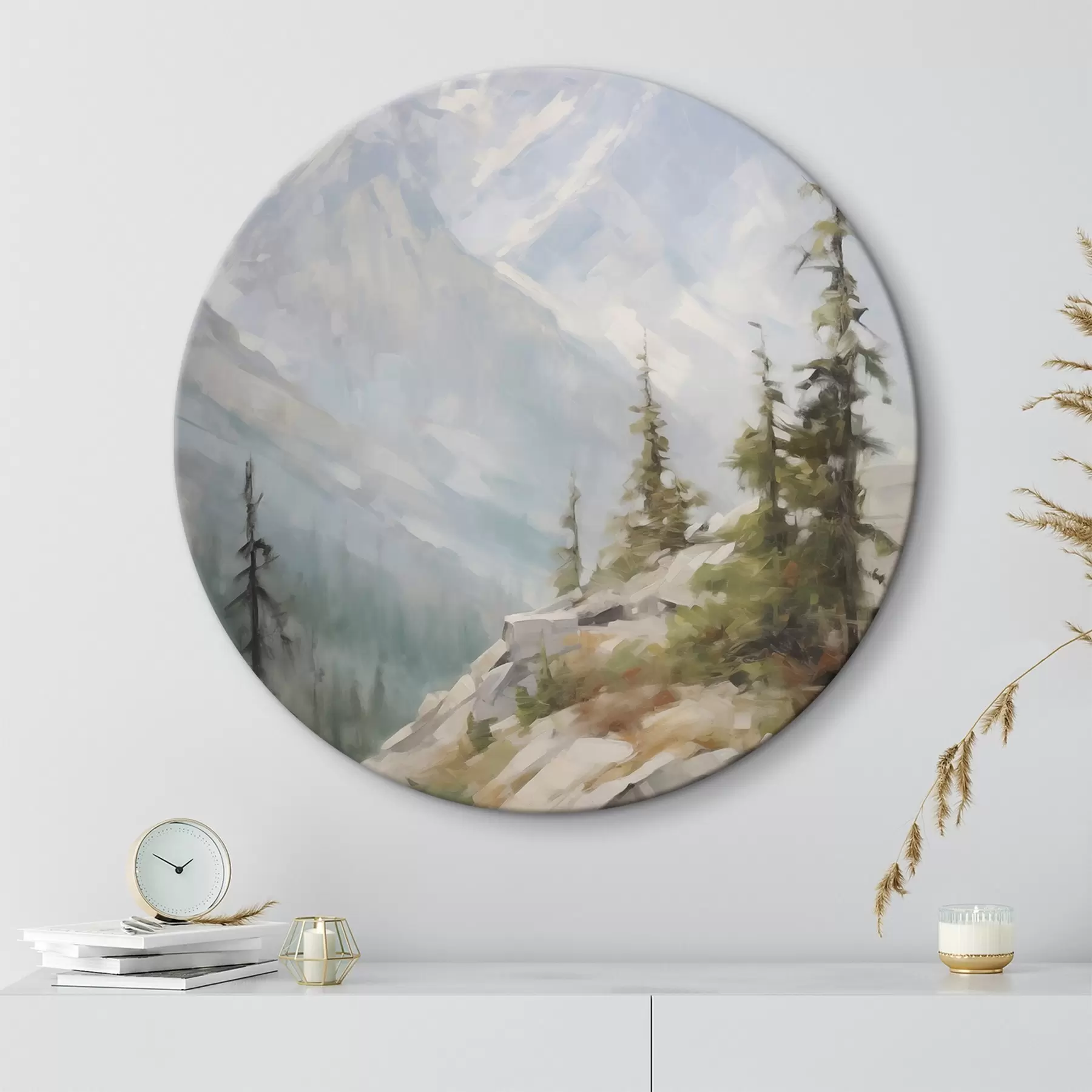 Obraz Świerki na tle gór r46202