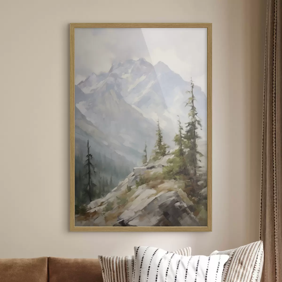 Plakat Świerki na tle gór f46202