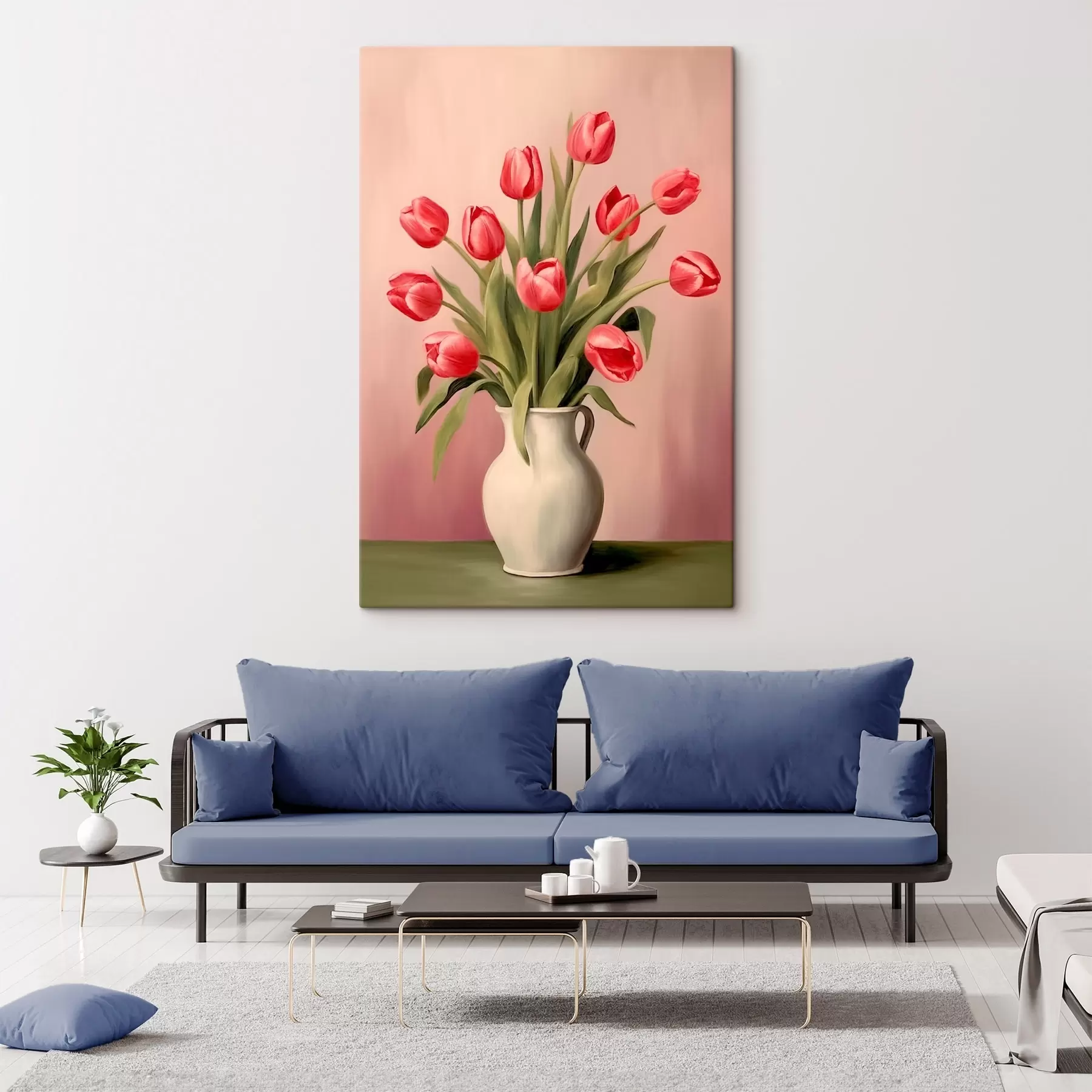 Obraz Tulipany w wazonie s46210