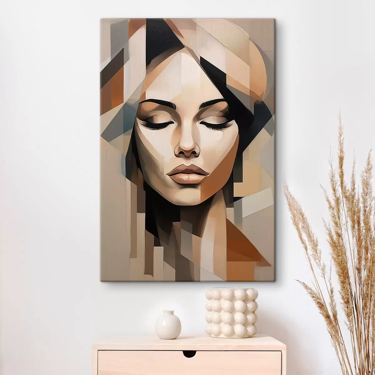 Obraz Geometryczny portret kobiety s46220