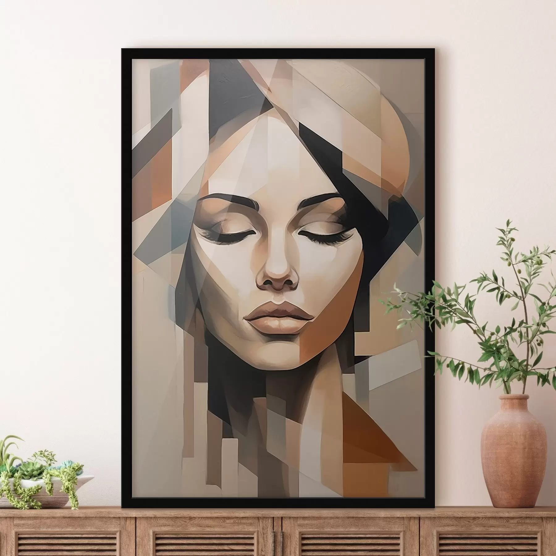 Fototapeta Geometryczny portret kobiety f46220
