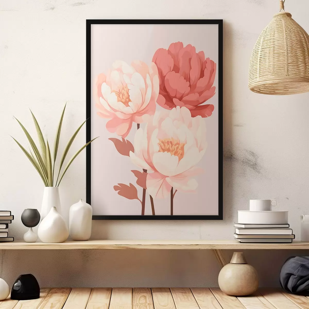 Plakat Piwonie f46252