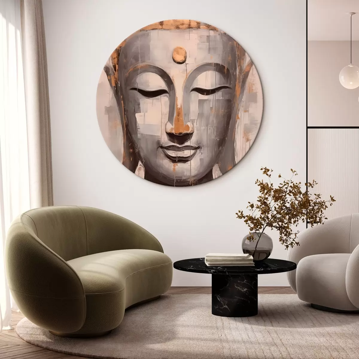 Okrągłe obrazy Budda r46219