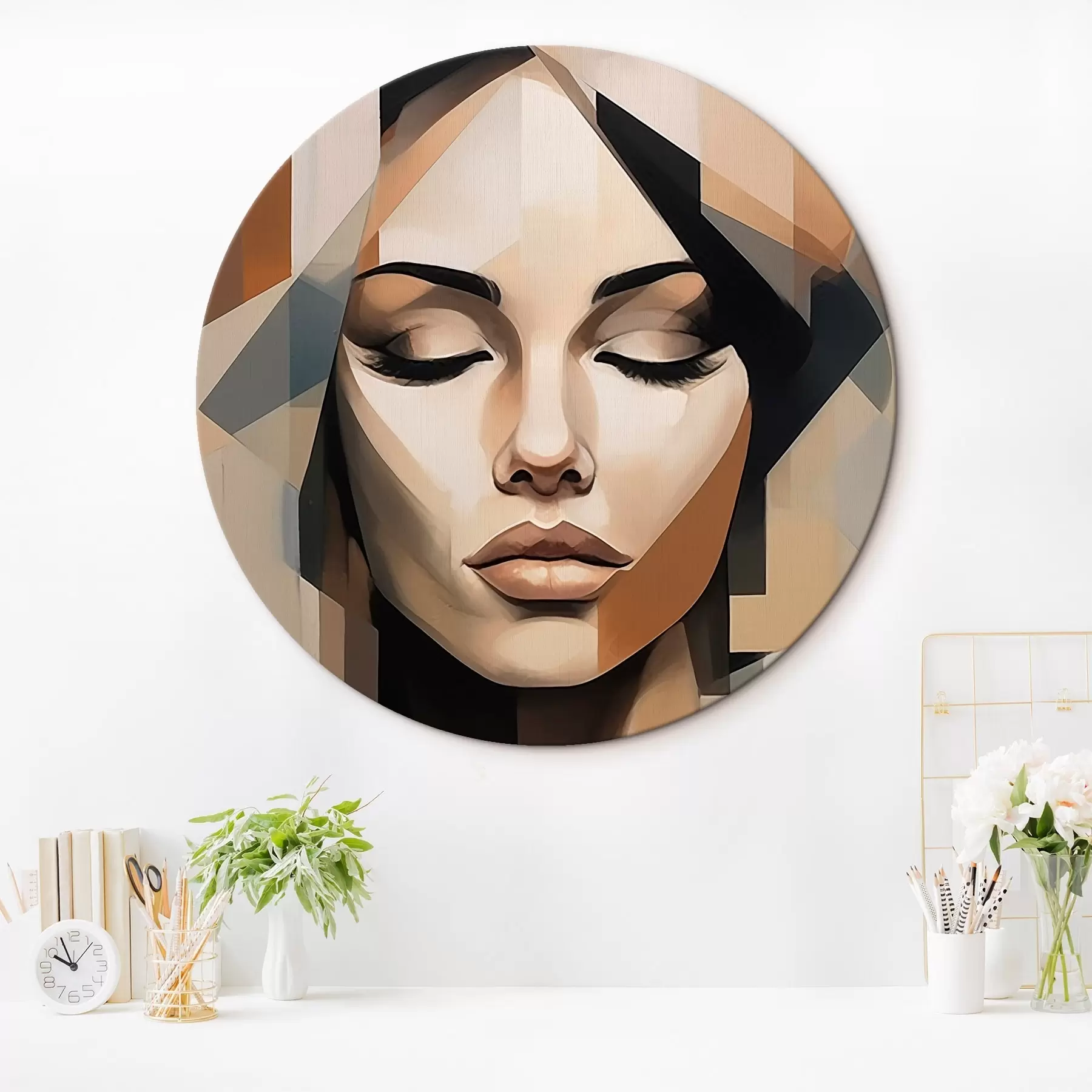 Obraz Geometryczny portret kobiety r46220