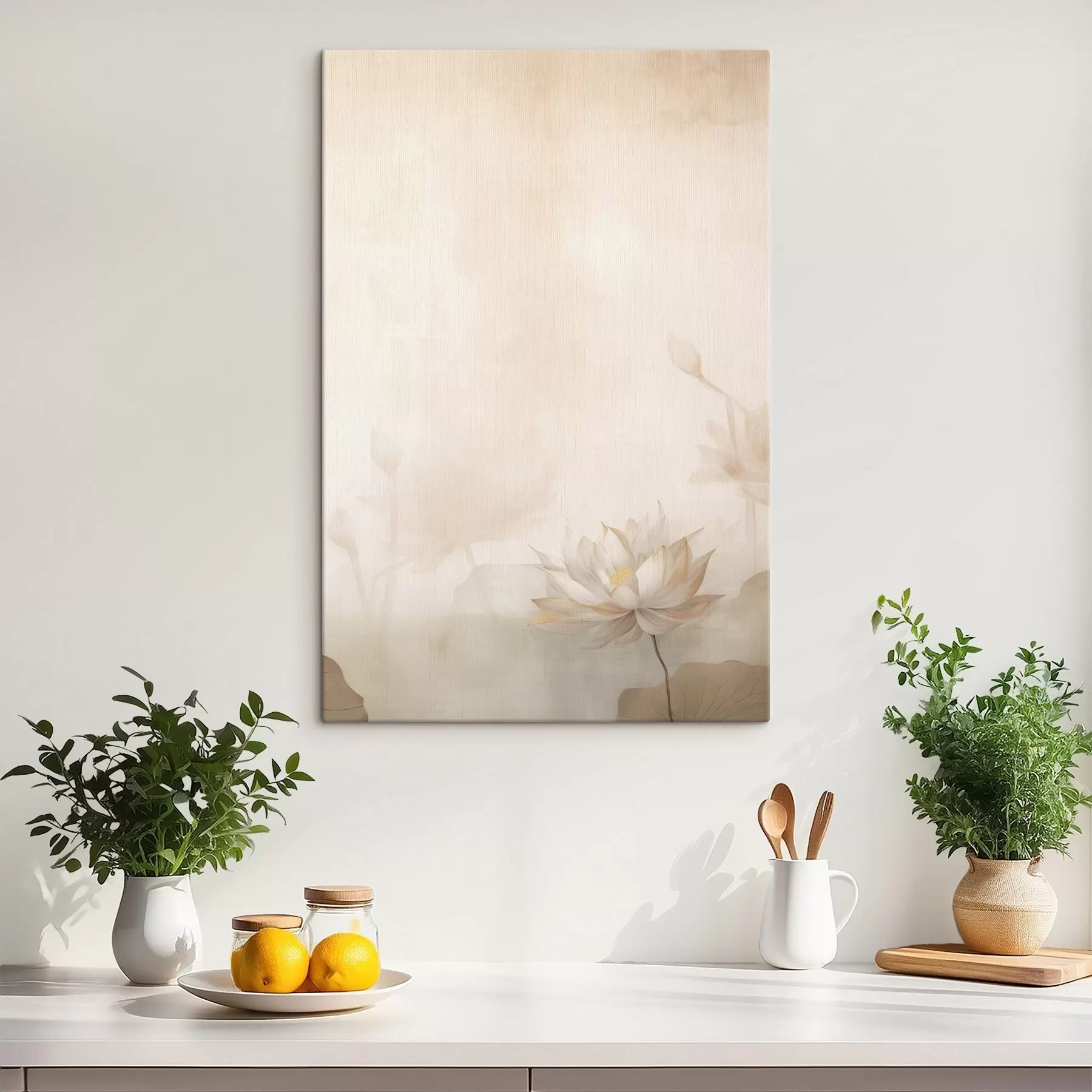 Obraz Kwiat lotosu na jasnym tle s46070