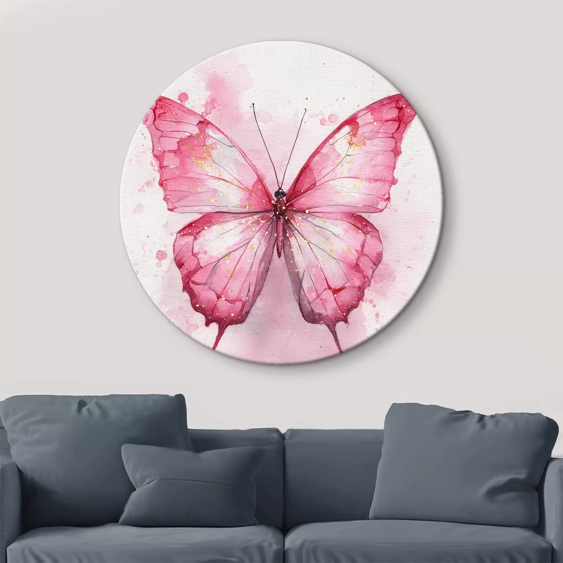 Obraz Delikatny motyl na akwarelowym tle r46077