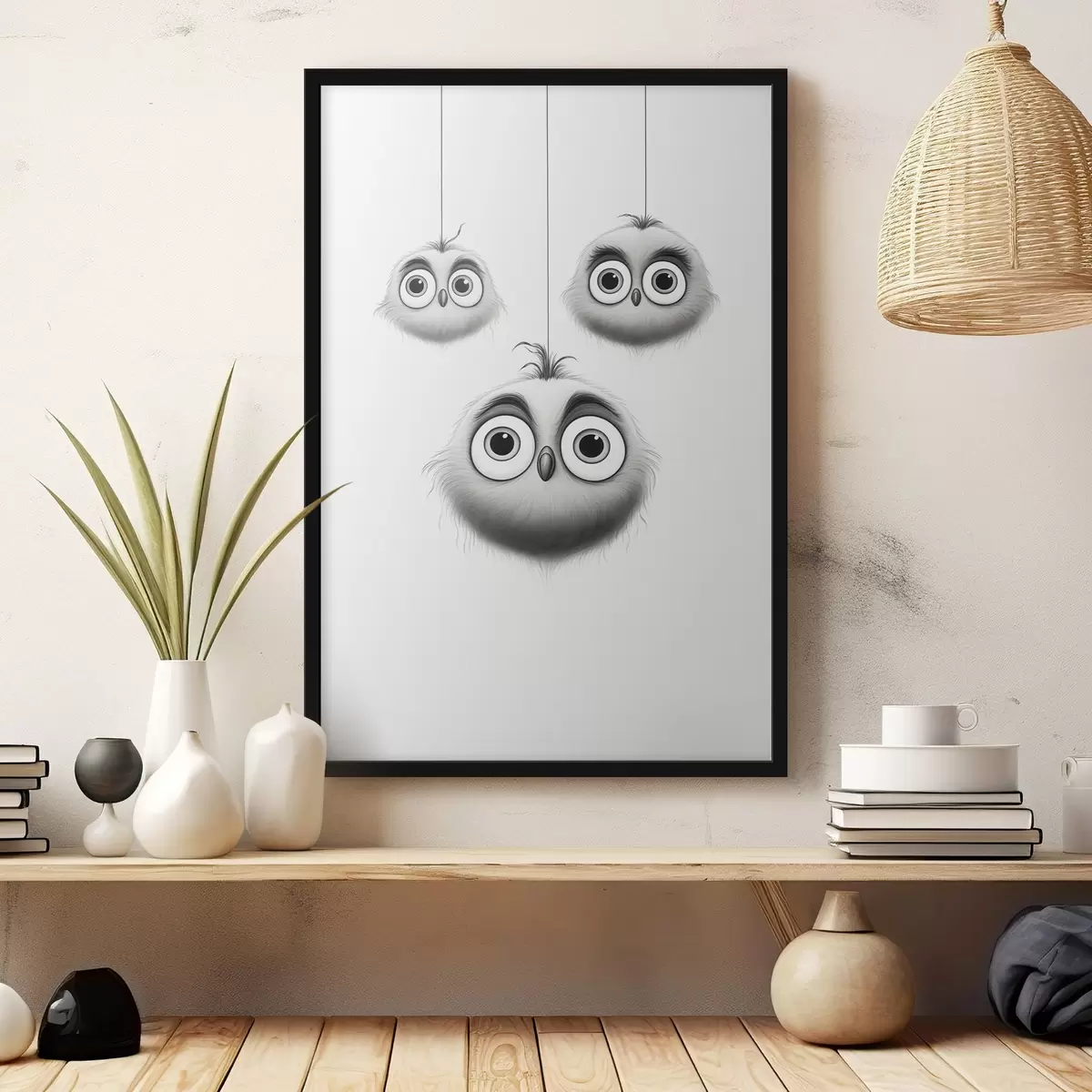 Plakat Trzy urocze ptaszki f46072