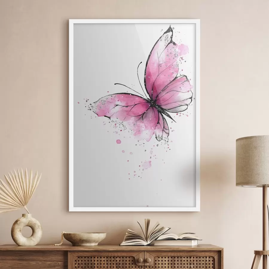 Fototapeta Różowy motyl f46076