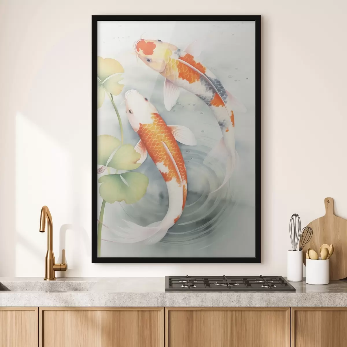 Plakat Dwie przepiękne ryby w stawie f46086