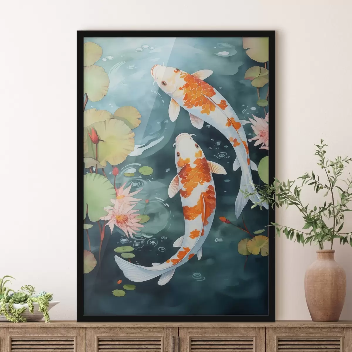 Plakat Ryba w stawie f46087