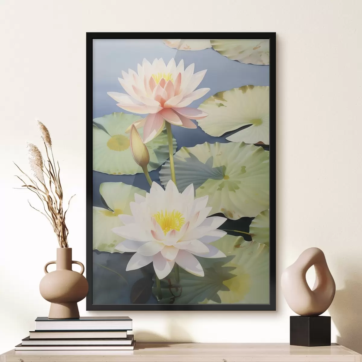 Plakat Luksusowe kwiaty lotosu f46089