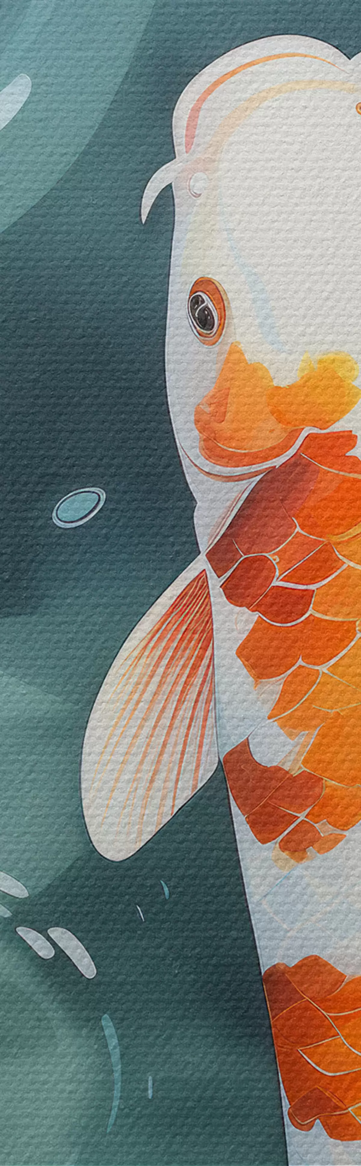 Obraz Jasne obrazy kwiatów lotosu i ryb w stawie m00869