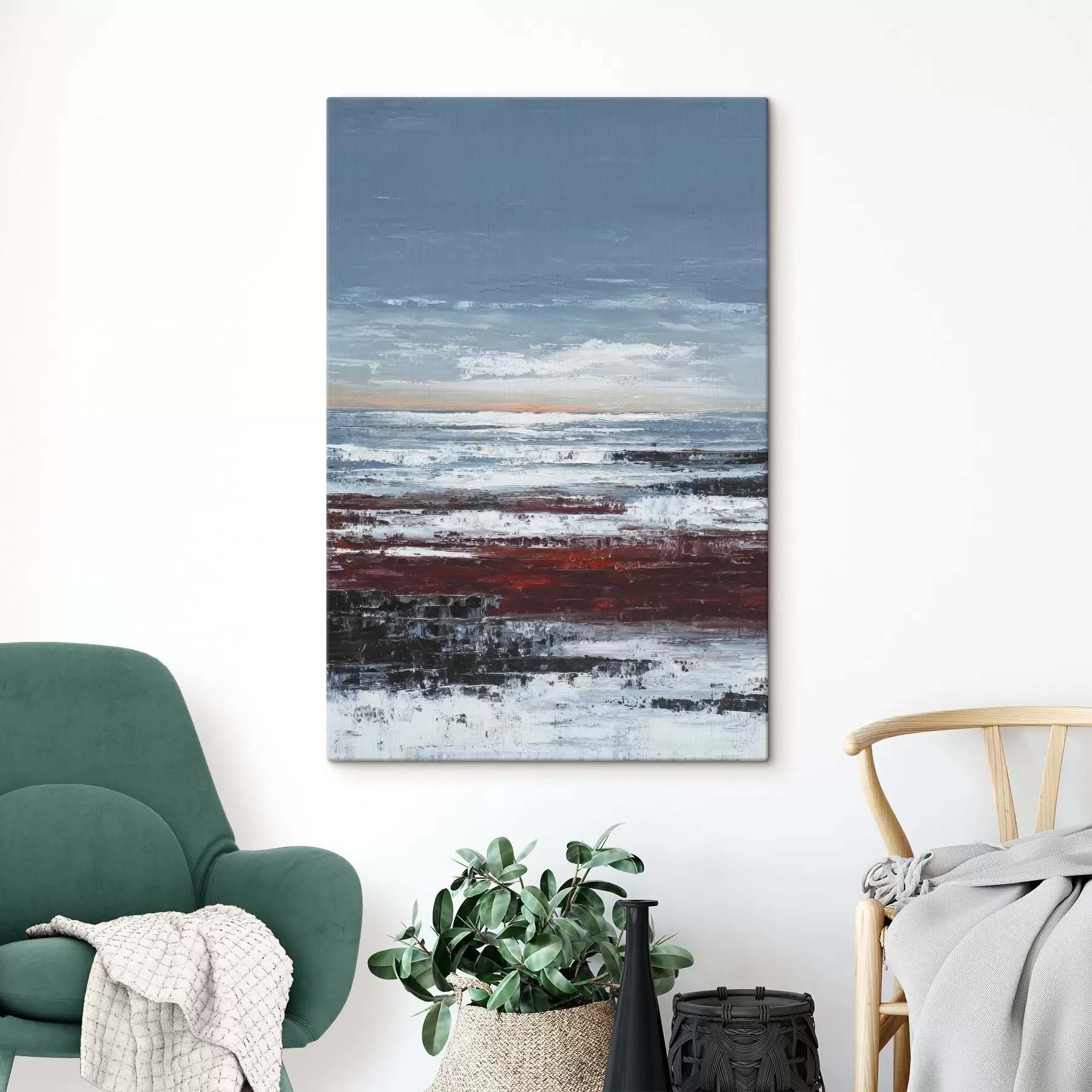 Obraz Abstrakcyjny pejzaż morski s46014