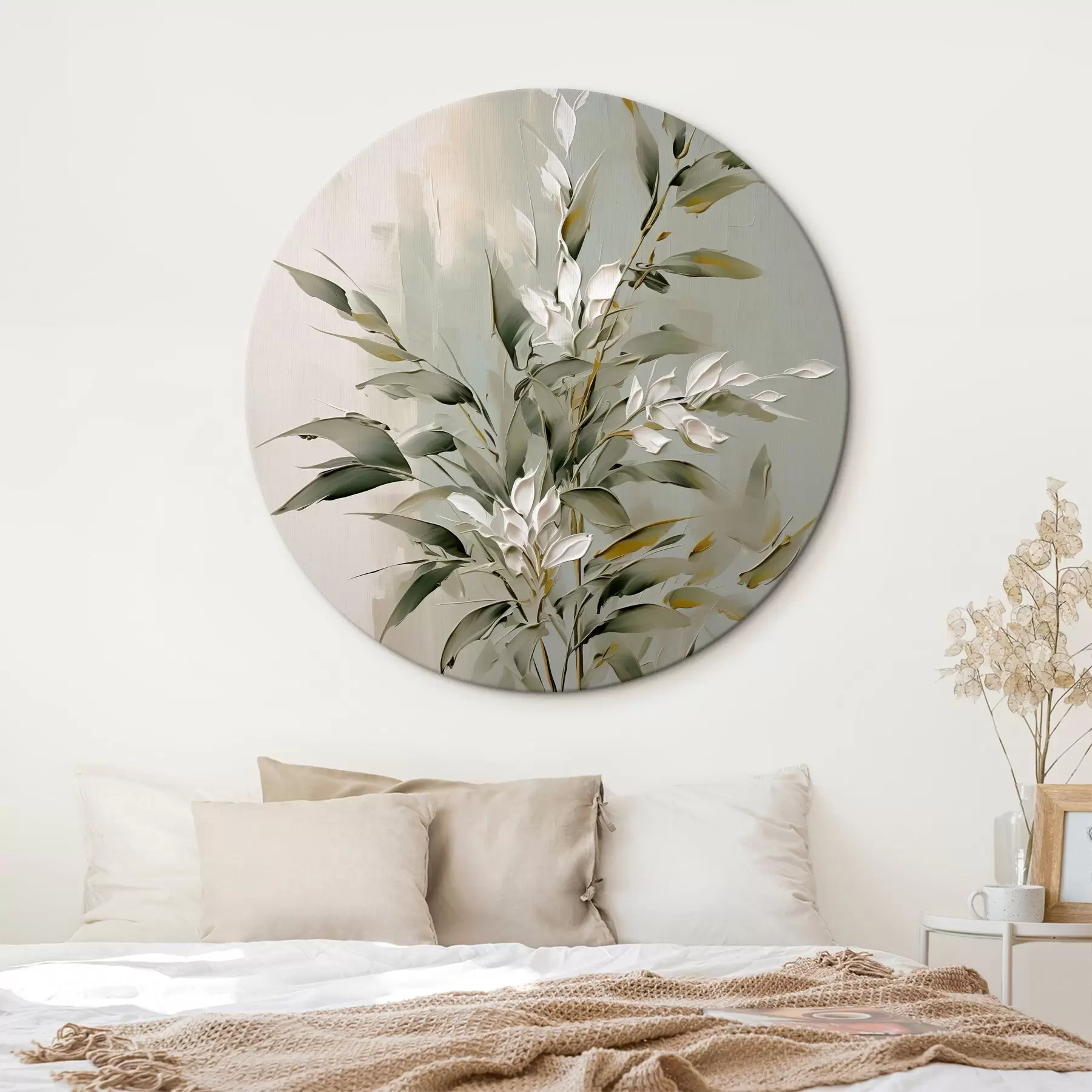 Obraz Abstrakcyjna gałąź z liśćmi r46135