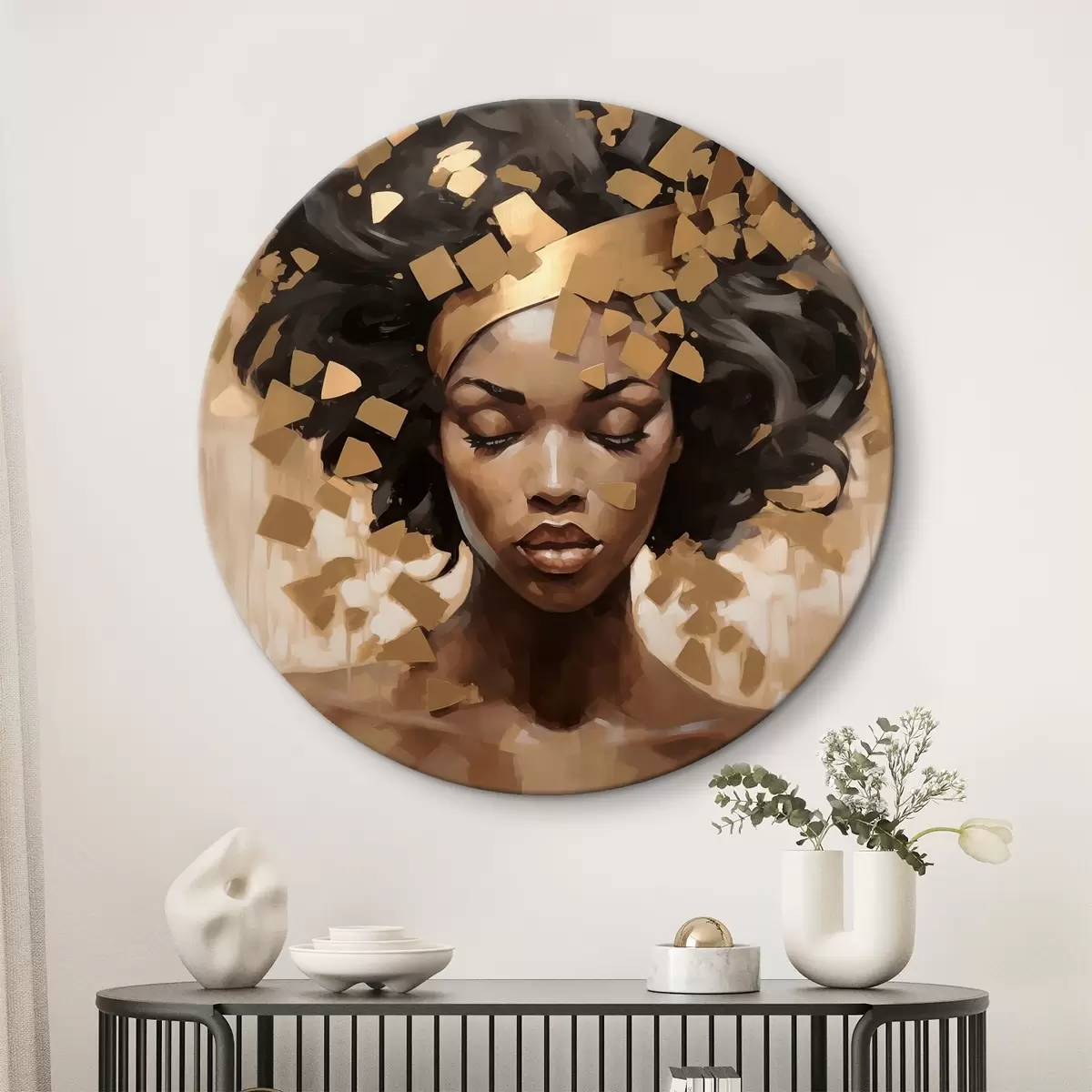 Okrągłe obrazy Portret kobiety r46259