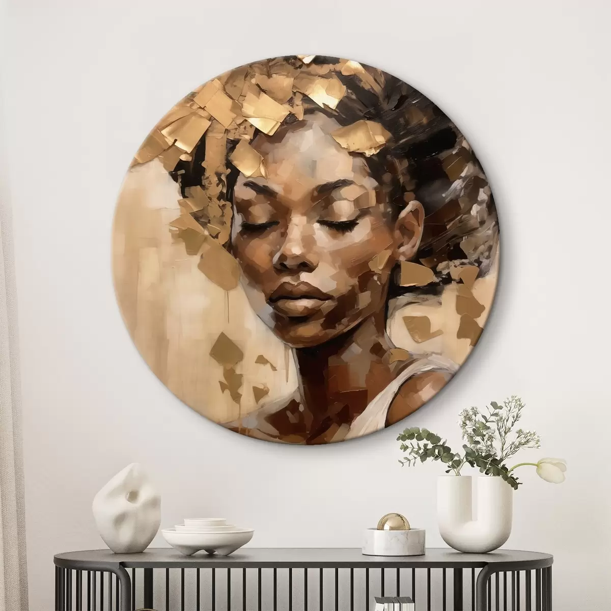 Okrągłe obrazy Portret kobiety r46260