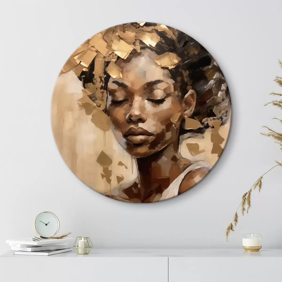 Okrągłe obrazy Portret kobiety r46260