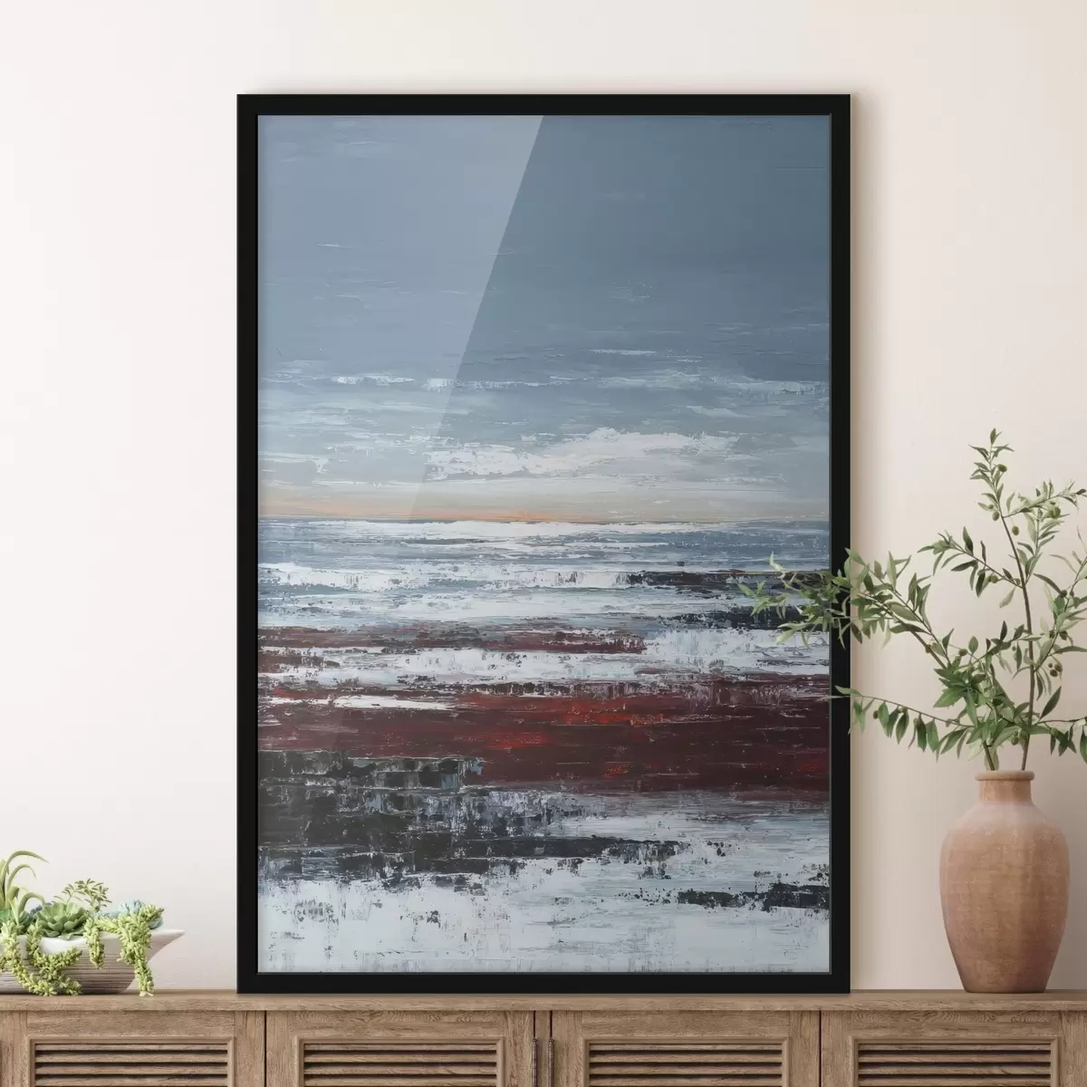Plakat Abstrakcyjny pejzaż morski f46014
