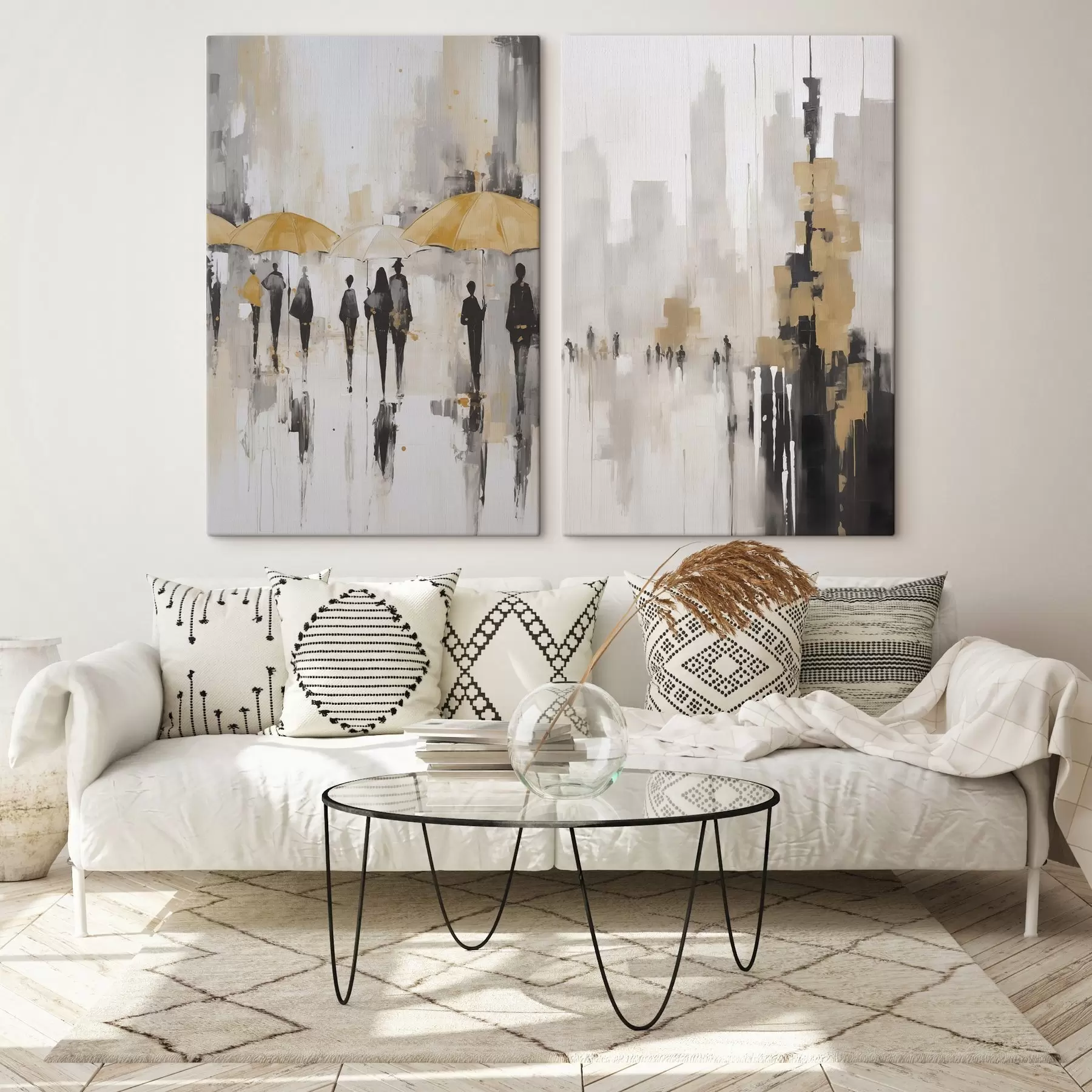 Obraz Abstrakcyjny pejzaż miejski m00873