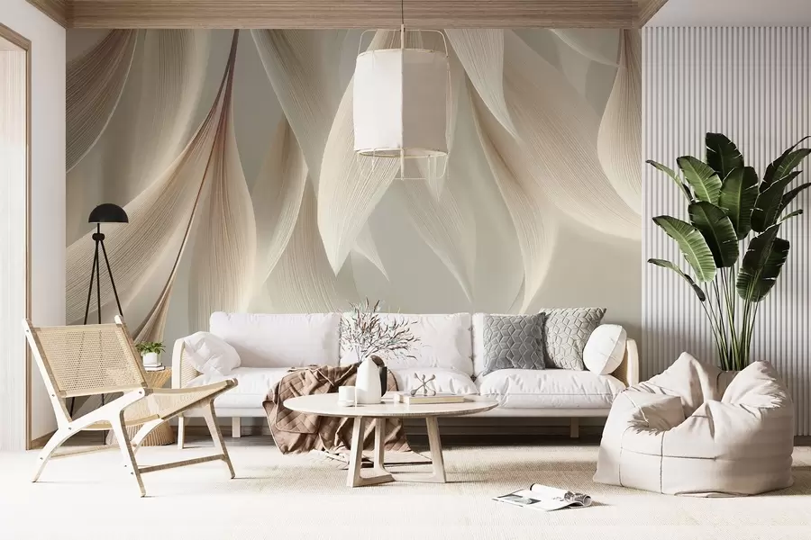 Fototapeta Wiszące liście o stylizowanych konturach w04706