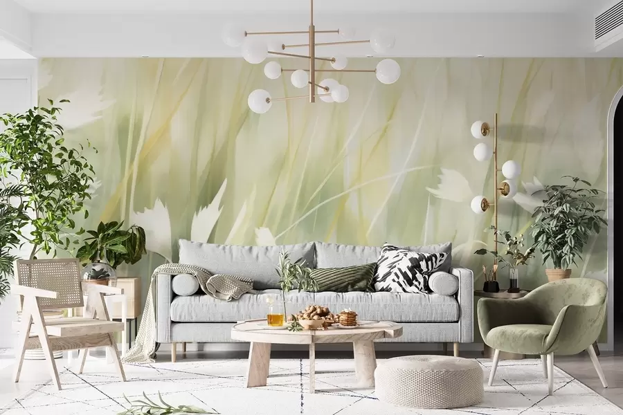 Fototapeta Trawa z kwiatami w04743