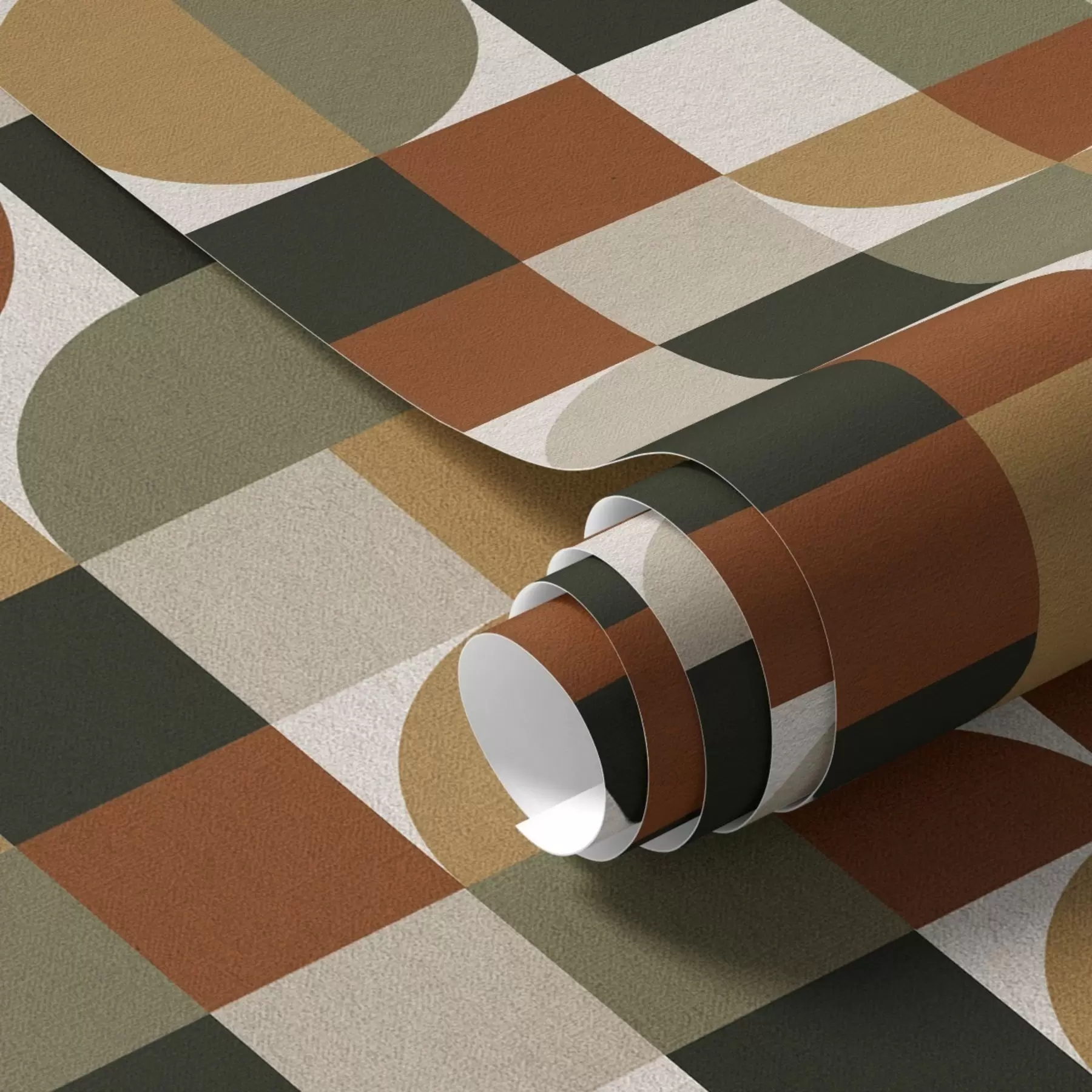 Fototapeta Modułowa geometria w ciepłych, ziemistych odcieniach a00770