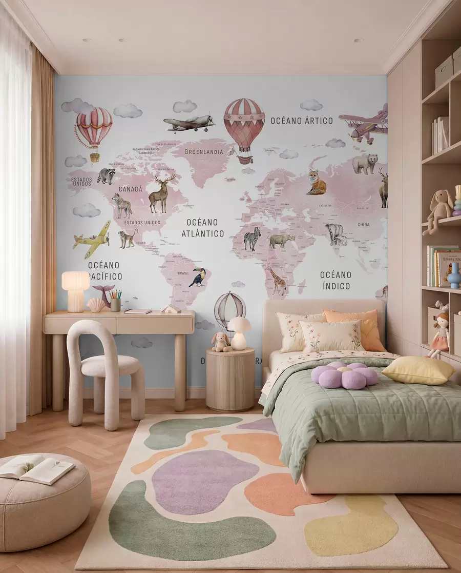 Fototapeta Różowy atlas po hiszpańsku c00001esv3