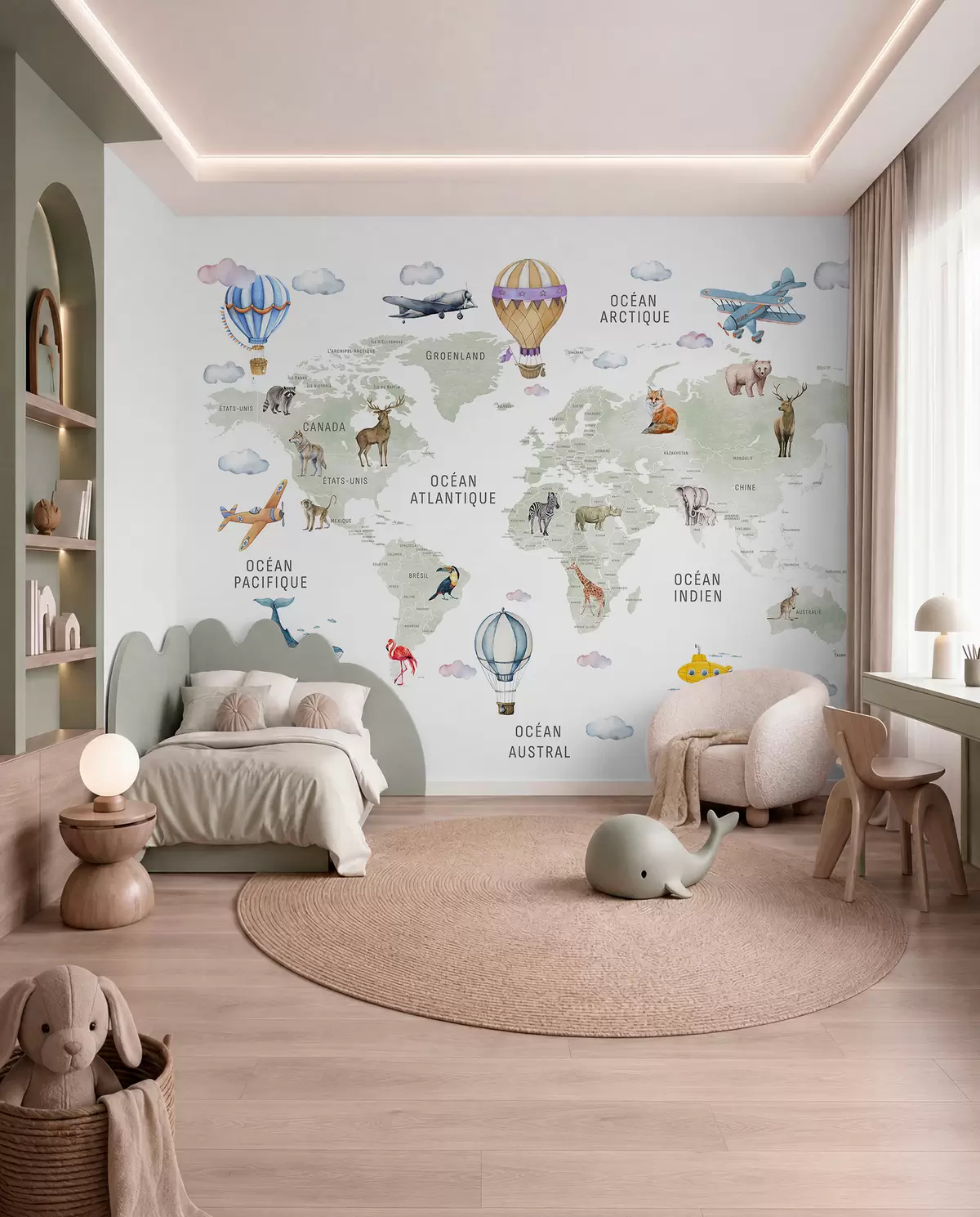 Fototapeta Zielony atlas po francusku c00001fr
