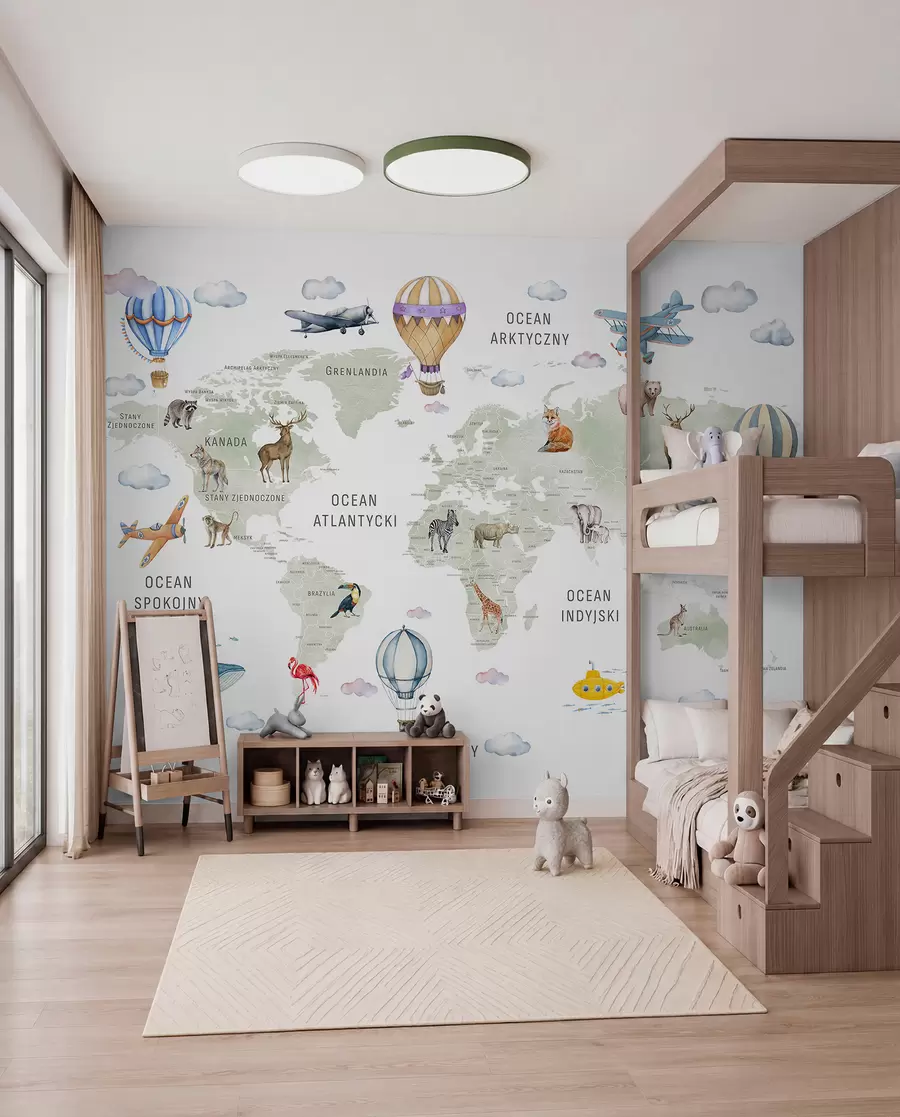 Fototapeta Zielony atlas po polsku c00001pl