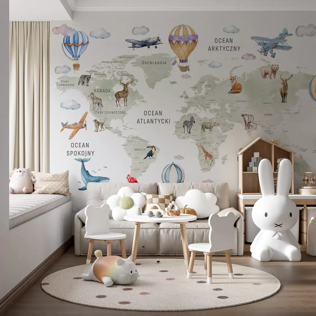 Fototapeta Zielony atlas po polsku c00001pl