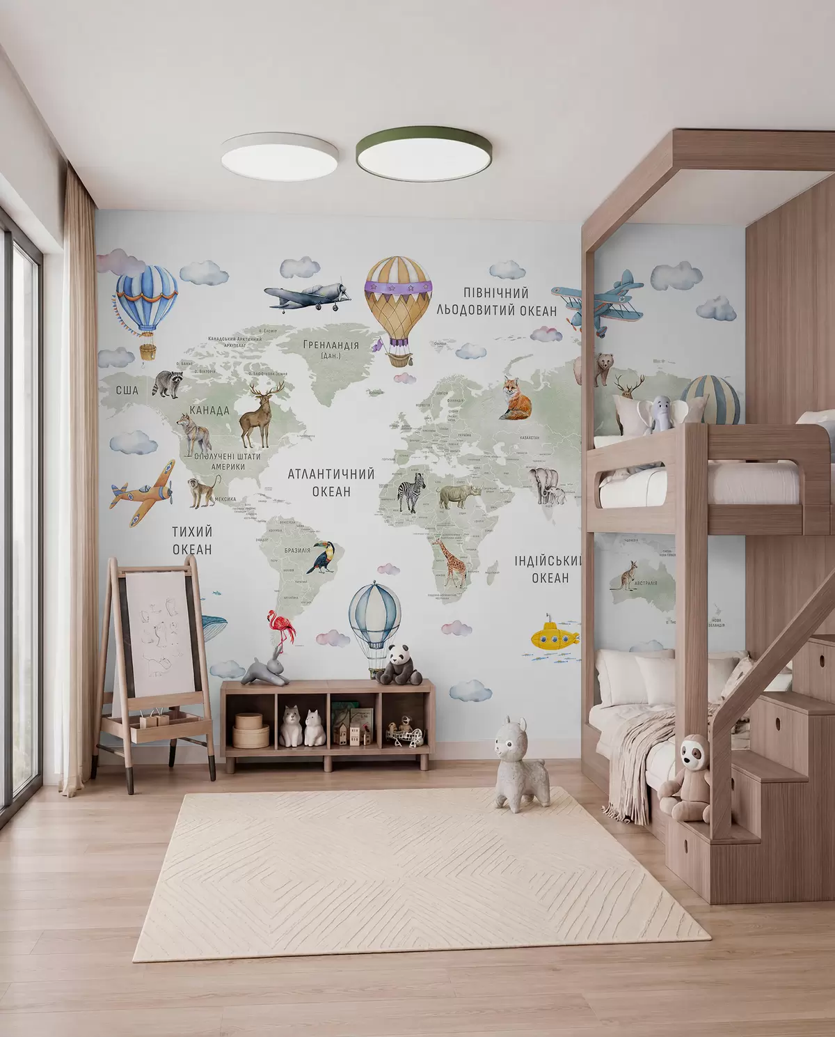 Fototapeta Zielony atlas po ukraińsku c00001uk