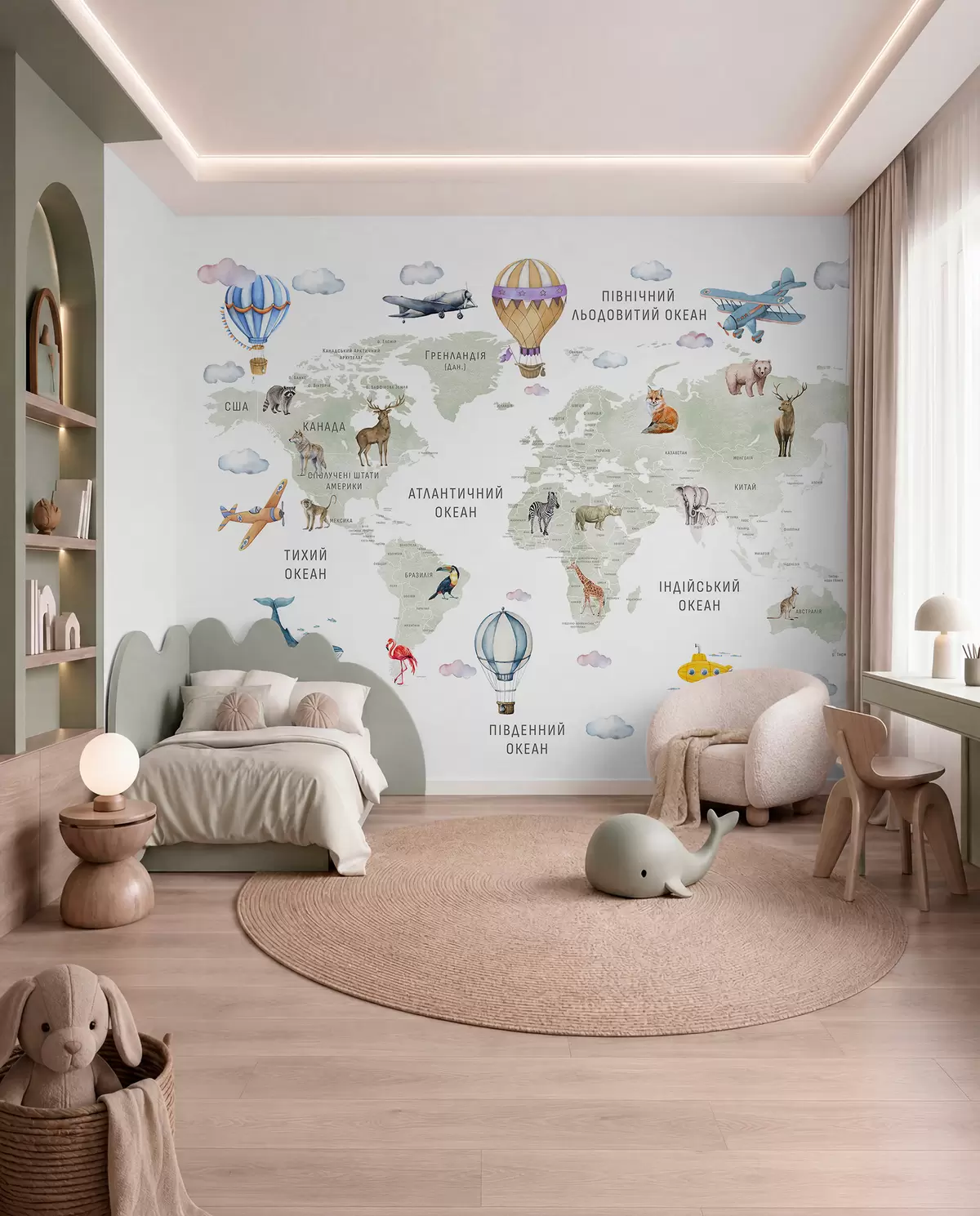 Fototapeta Zielony atlas po ukraińsku c00001uk