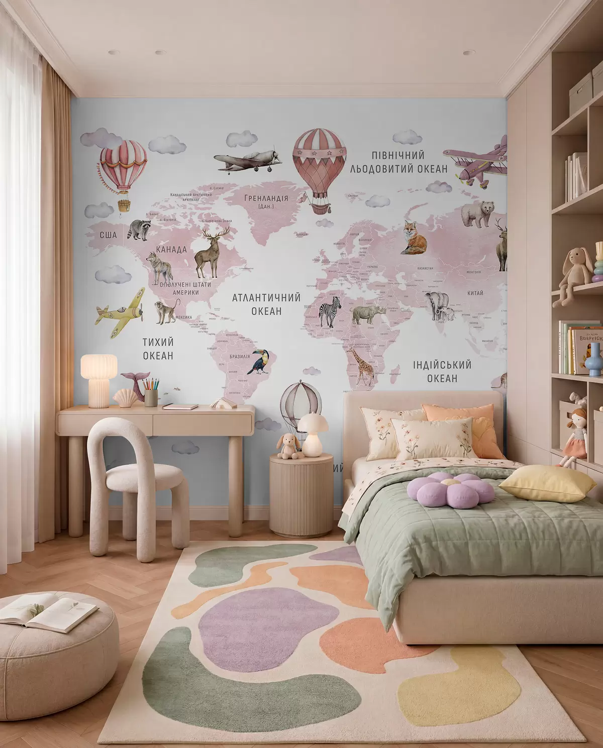 Fototapeta Różowy atlas po ukraińsku c00001ukv3