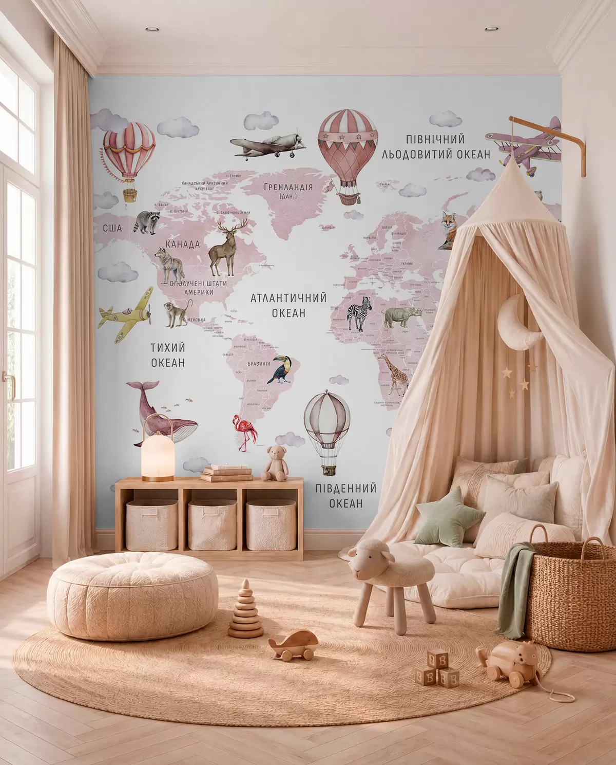 Fototapeta Różowy atlas po ukraińsku c00001ukv3