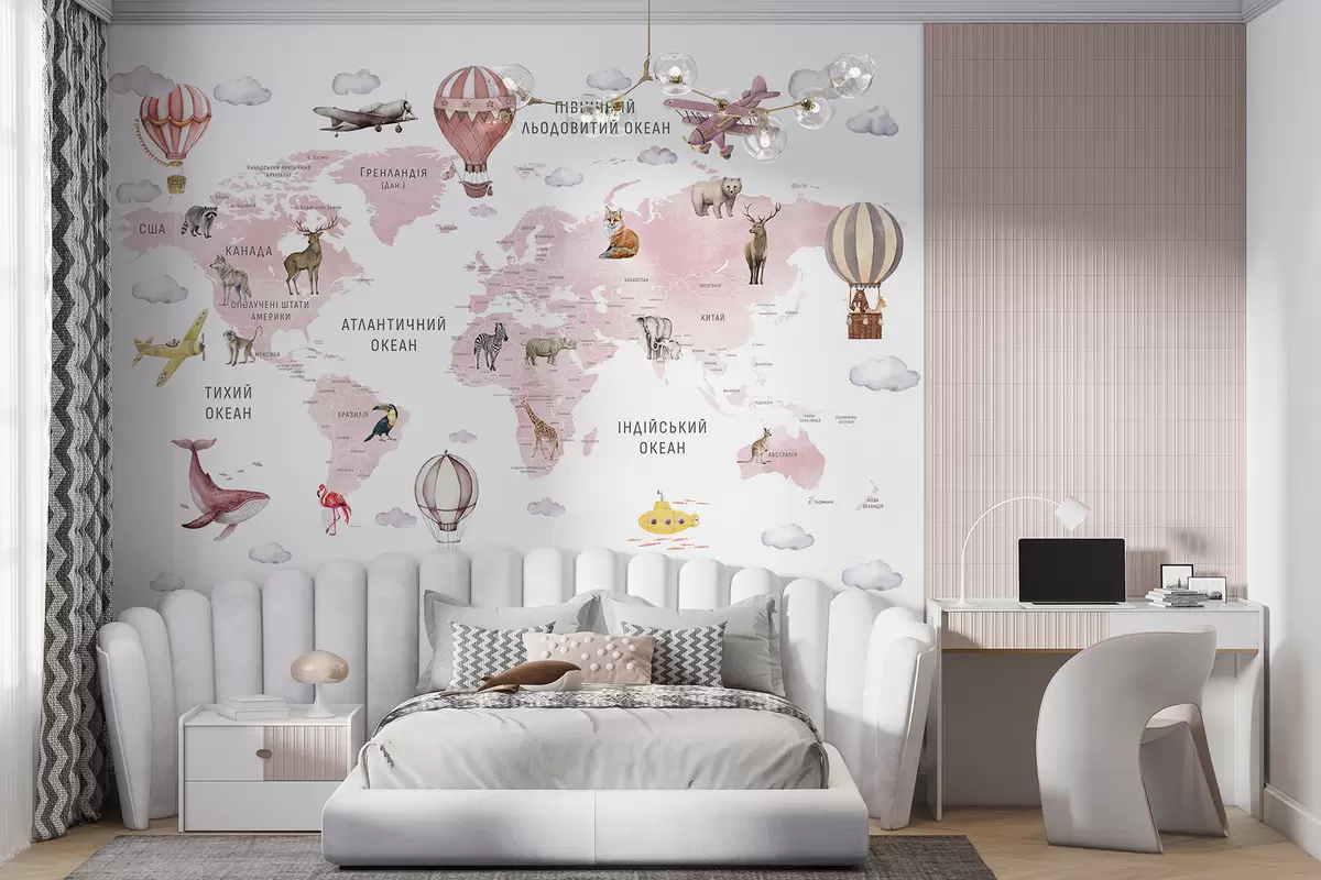 Fototapeta Różowy atlas po ukraińsku c00001ukv3