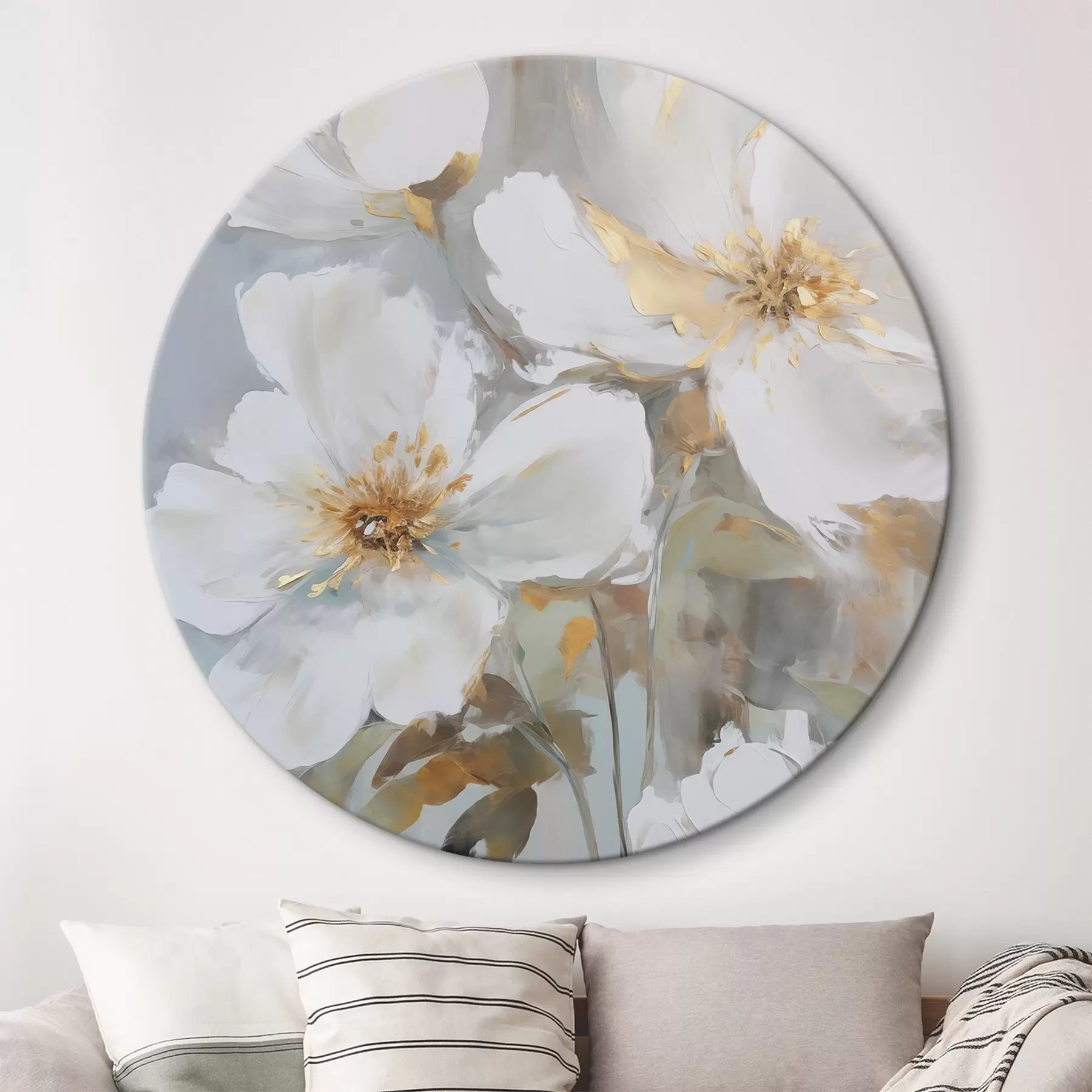 Obraz Abstrakcyjne kwiaty imitujące malarstwo r46346