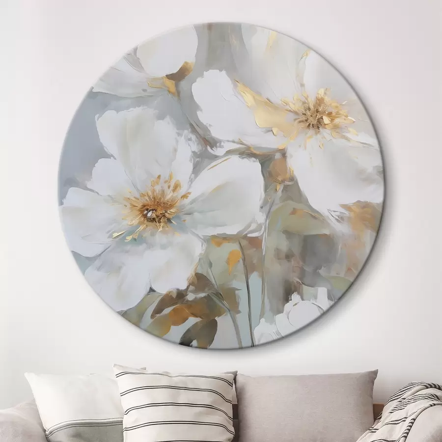 Obraz Abstrakcyjne kwiaty imitujące malarstwo r46346