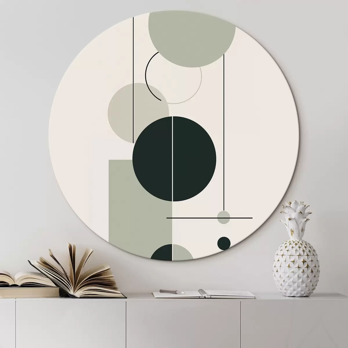 Okrągłe obrazy Geometryczna minimalistyczna abstrakcja r46352
