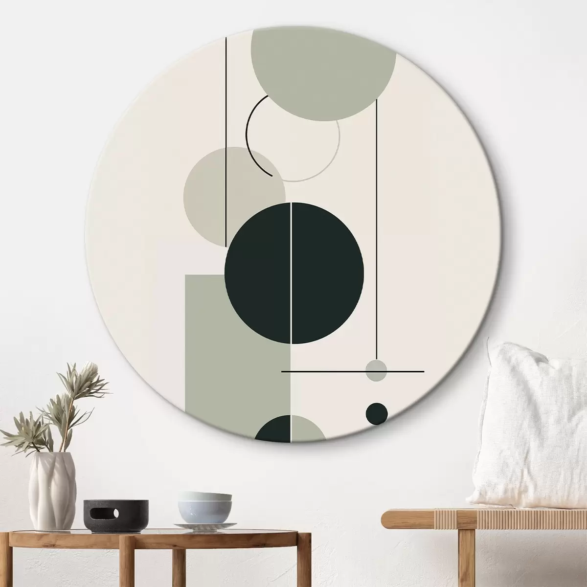 Okrągłe obrazy Geometryczna minimalistyczna abstrakcja r46352