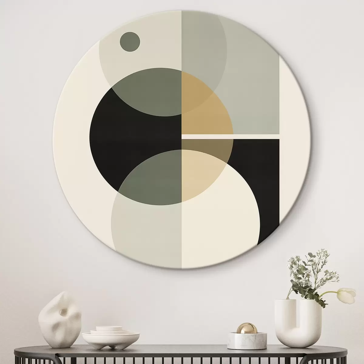 Okrągłe obrazy Abstrakcja geometryczna r46353