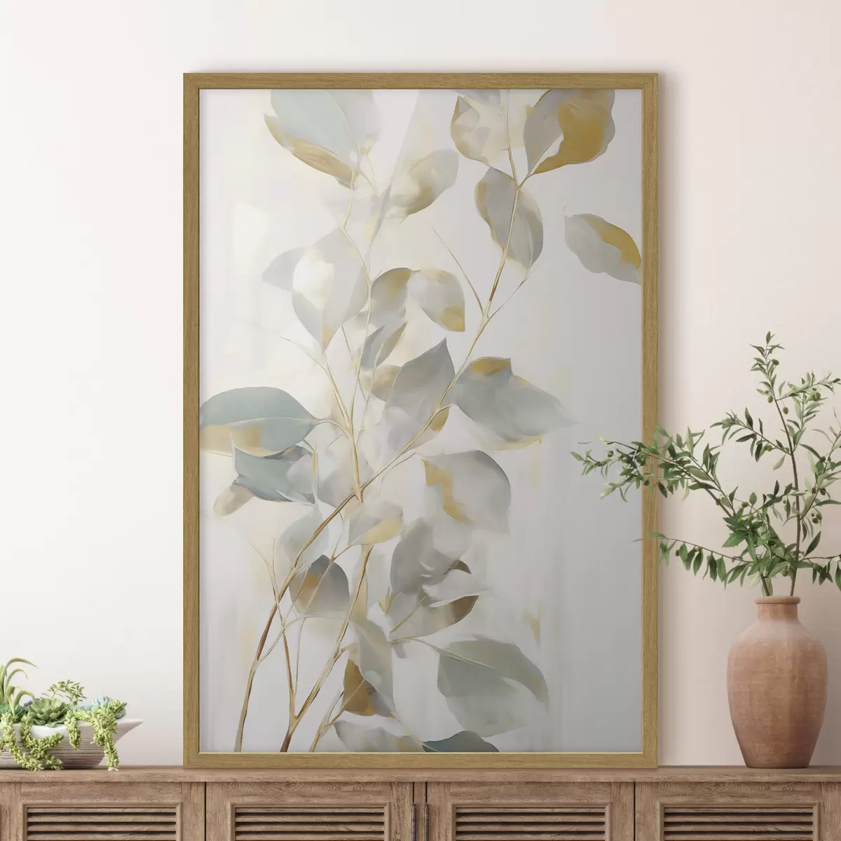 Plakat Liście abstrakcyjne f46349