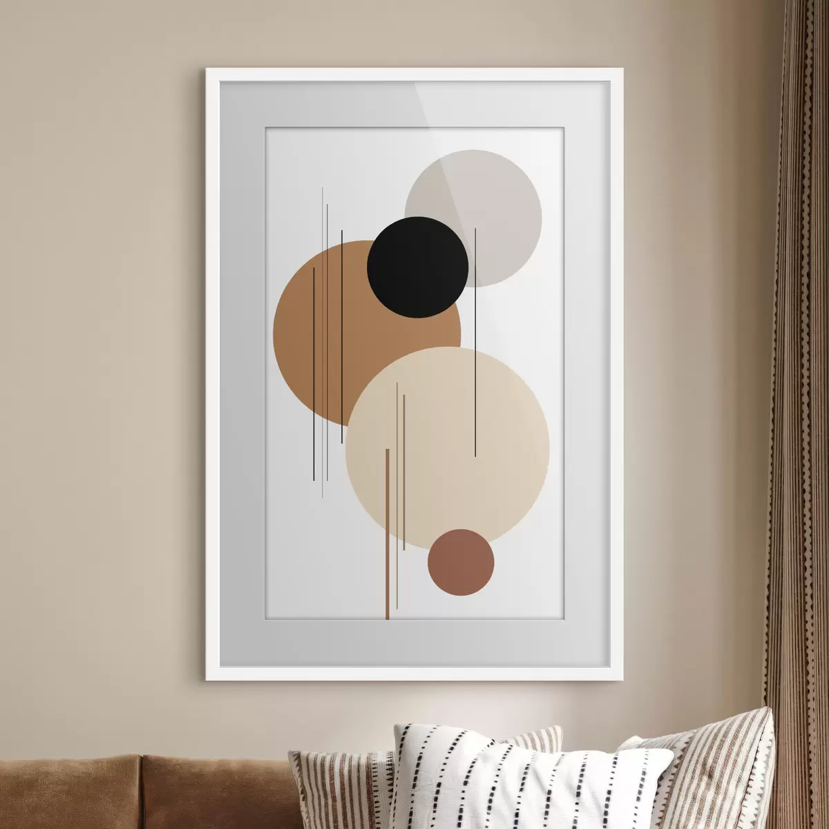 Plakat Abstrakcyjna kompozycja geometryczna f46351
